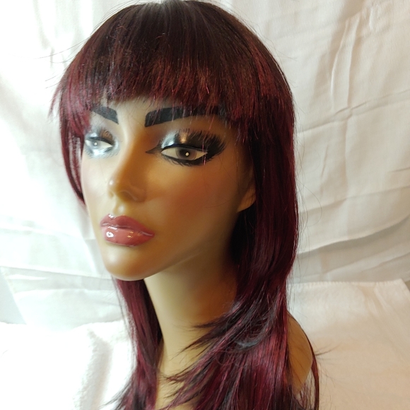Synthetic wig long